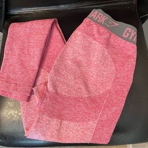 Gymshark pink and grey flex leggings size M